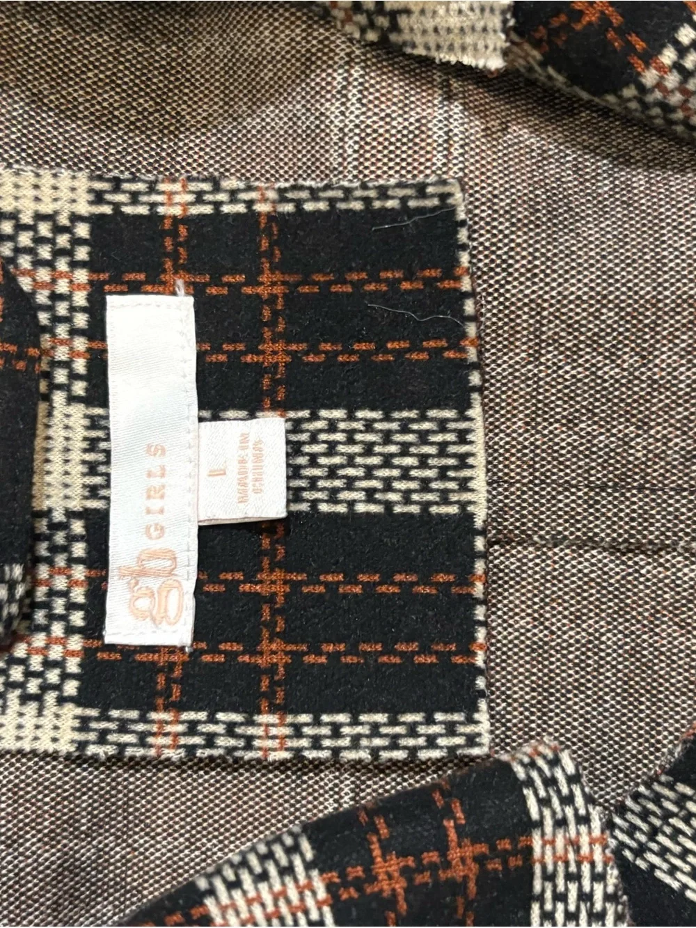 Matching Dress and Jacket Plaid Button-Up Jacket in Black, Cream & Brown